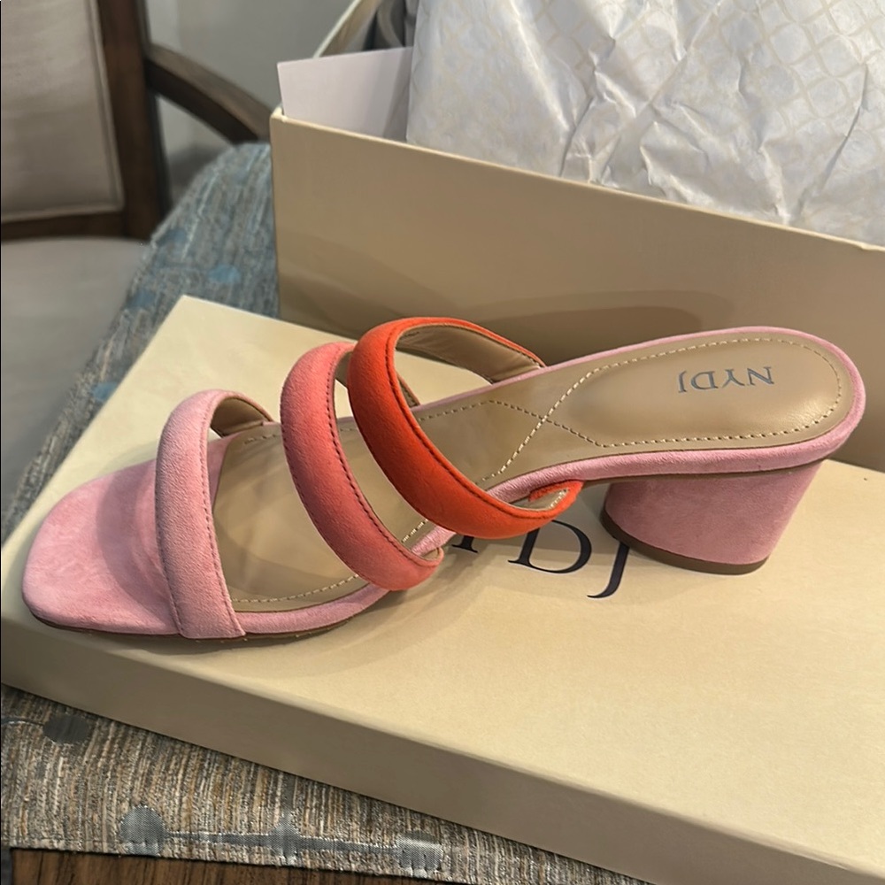 NYDJ Vibrant Pink and Orange Heels